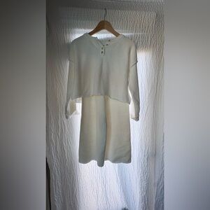 Cream Knit Sweater Set